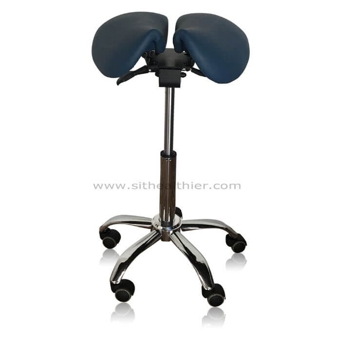 Saddle Style Split Seat Ergonomic Saddle Chair or Stool - ORANGE - Sit Healthier
