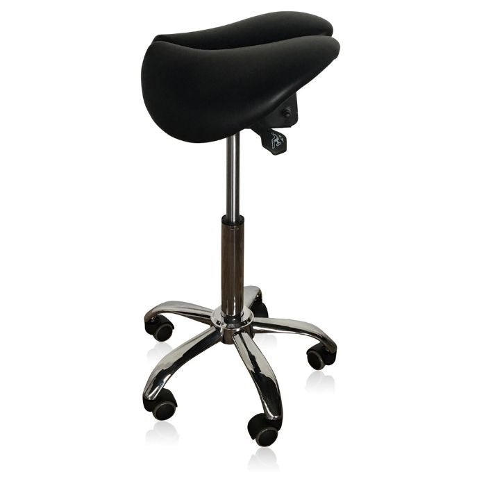 Saddle Style Split Seat Ergonomic Saddle Chair or Stool - ORANGE - Sit Healthier