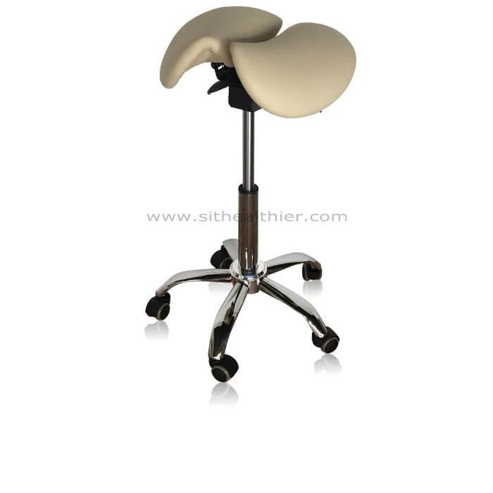 Saddle Style Split Seat Ergonomic Saddle Chair or Stool - ORANGE - Sit Healthier