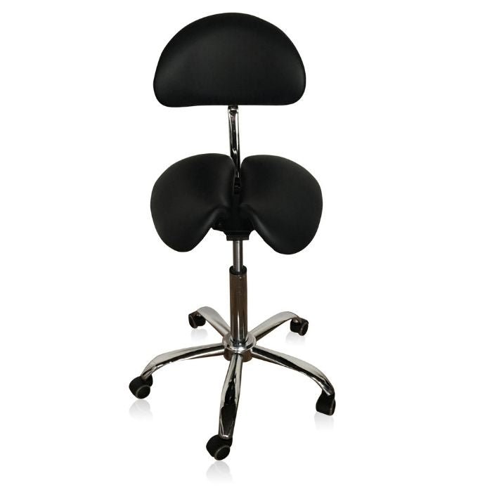 Saddle Style Split Seat Ergonomic Saddle Chair or Stool - ORANGE - Sit Healthier