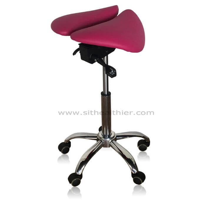 Saddle Style Split Seat Ergonomic Saddle Chair or Stool - ORANGE - Sit Healthier