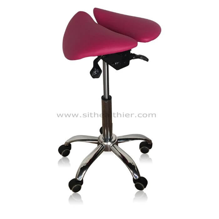 Saddle Style Split Seat Ergonomic Saddle Chair or Stool - ORANGE - Sit Healthier