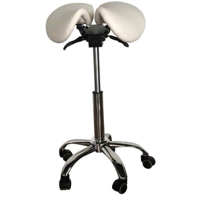 Saddle Style Split Seat Ergonomic Saddle Chair or Stool - ORANGE - Sit Healthier