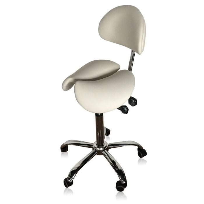 Saddle Style Split Seat Ergonomic Saddle Chair or Stool - ORANGE - Sit Healthier
