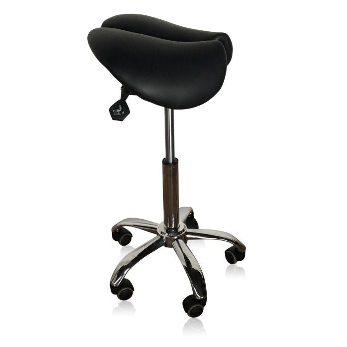 Saddle Style Split Seat Ergonomic Saddle Chair or Stool - ORANGE - Sit Healthier