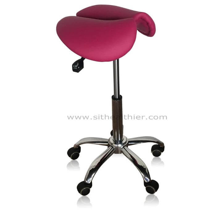 Saddle Style Split Seat Ergonomic Saddle Chair or Stool - ORANGE - Sit Healthier