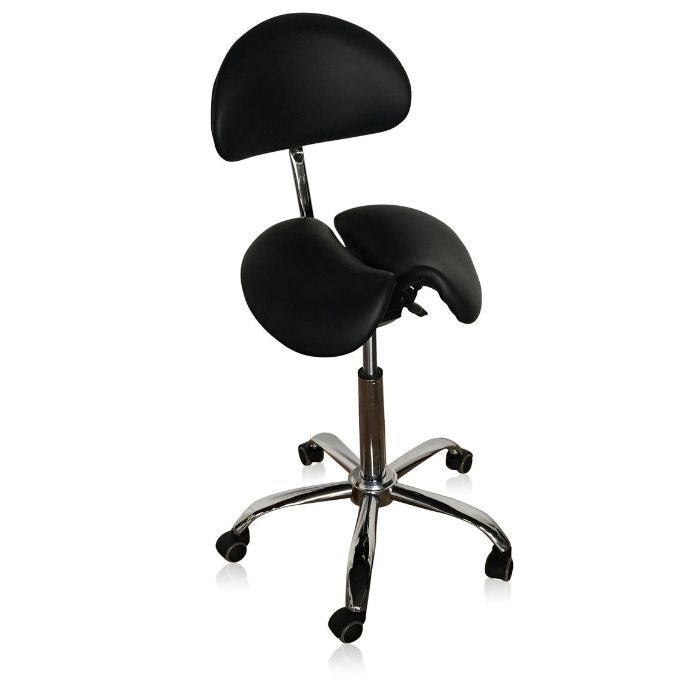 Saddle Style Split Seat Ergonomic Saddle Chair or Stool - ORANGE - Sit Healthier