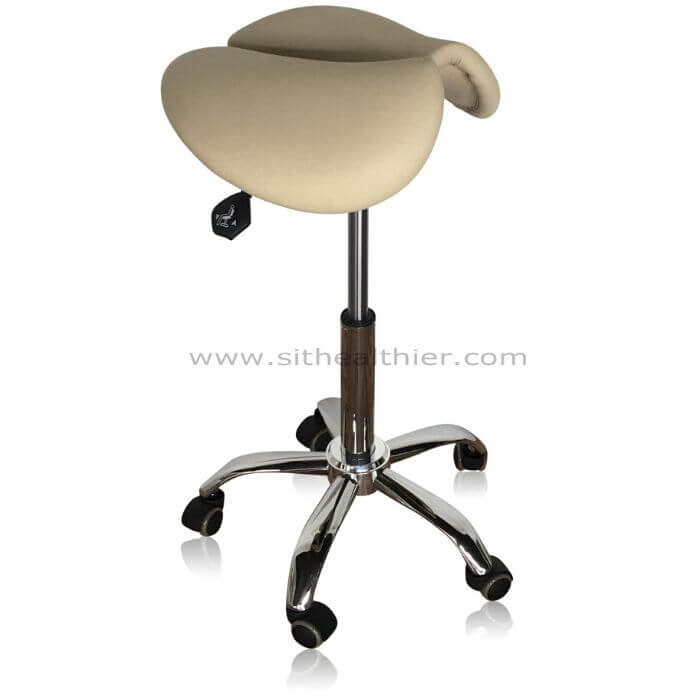 Saddle Style Split Seat Ergonomic Saddle Chair or Stool - ORANGE - Sit Healthier