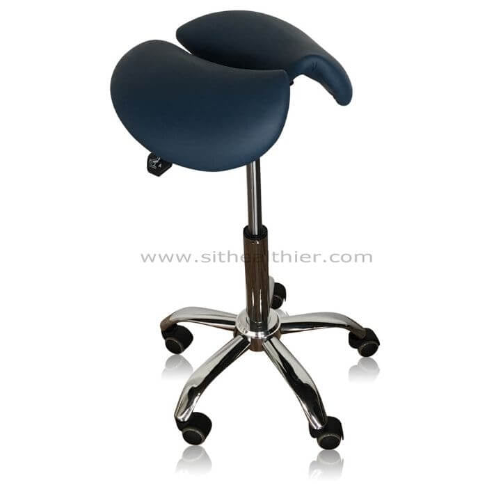 Saddle Style Split Seat Ergonomic Saddle Chair or Stool - ORANGE - Sit Healthier
