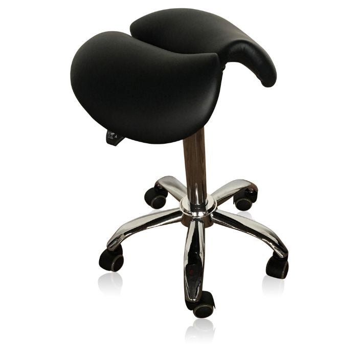 Saddle Style Split Seat Ergonomic Saddle Chair or Stool - ORANGE - Sit Healthier