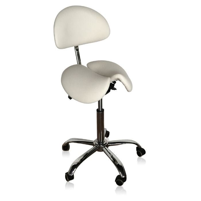 Saddle Style Split Seat Ergonomic Saddle Chair or Stool - ORANGE - Sit Healthier