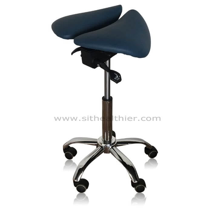 Saddle Style Split Seat Ergonomic Saddle Chair or Stool - ORANGE - Sit Healthier