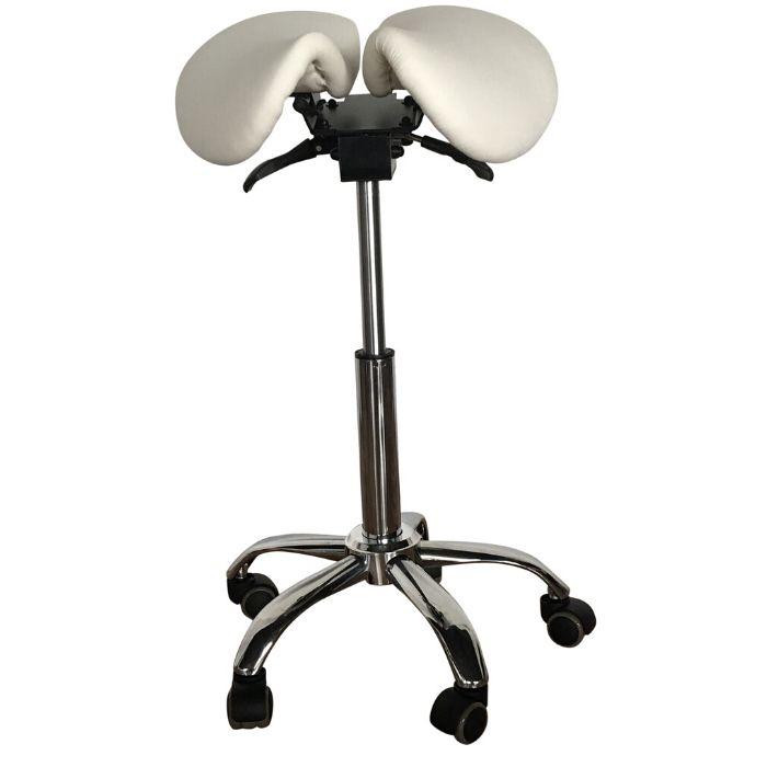 Saddle Style Split Seat Ergonomic Saddle Stool [Vanilla] - Sit Healthier