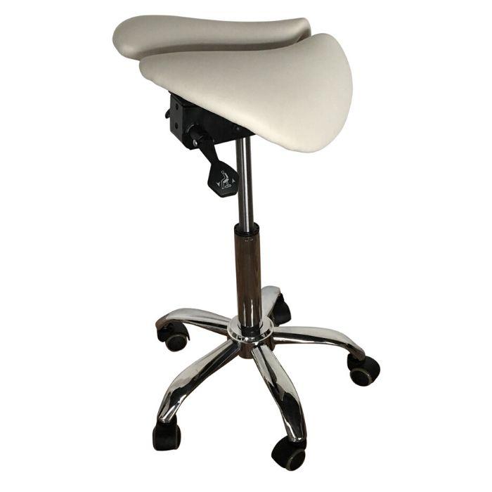 Saddle Style Split Seat Ergonomic Saddle Stool [Vanilla] - Sit Healthier