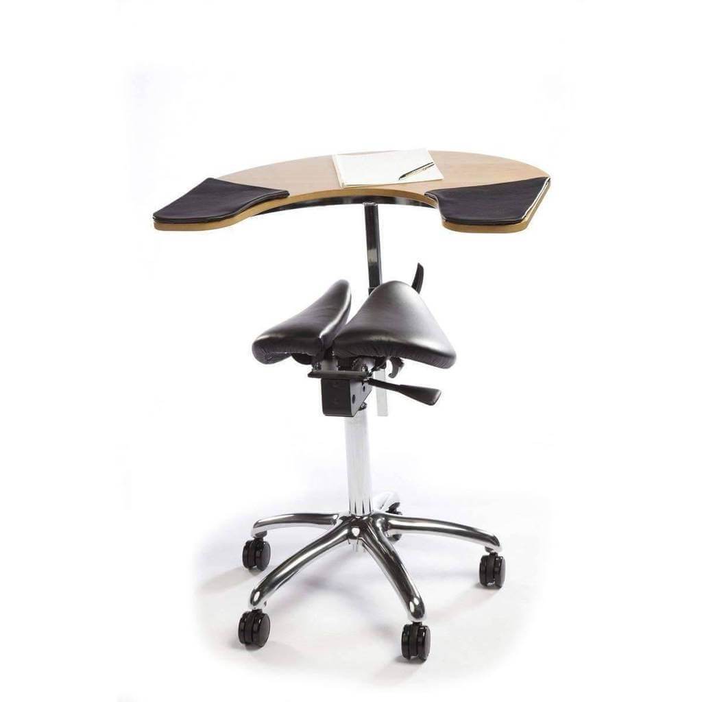 Salli Ergonomic Twin Saddle Chair with Elbow Table | SitHealthier