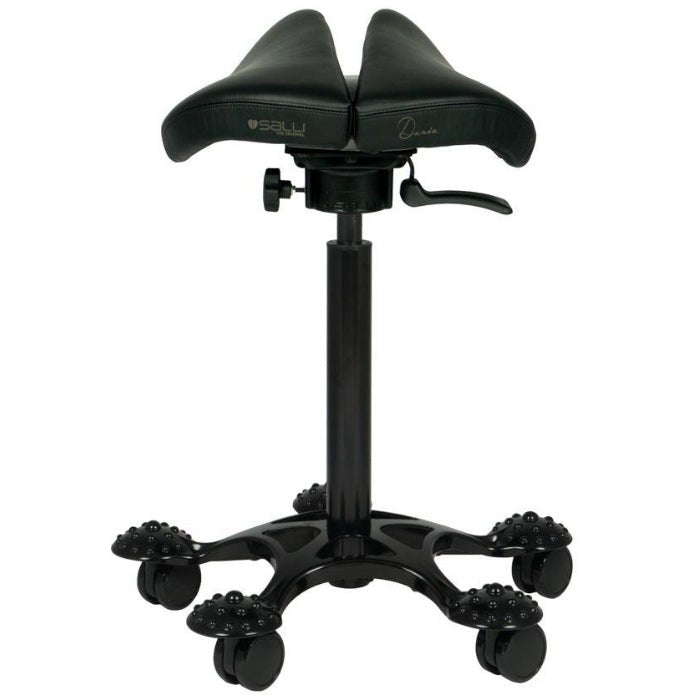 Salli Premium SwingFit Saddle Stool with Stylish Leather Upholstery - Sit Healthier