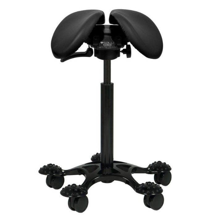 Salli Premium SwingFit Saddle Stool with Stylish Leather Upholstery - Sit Healthier