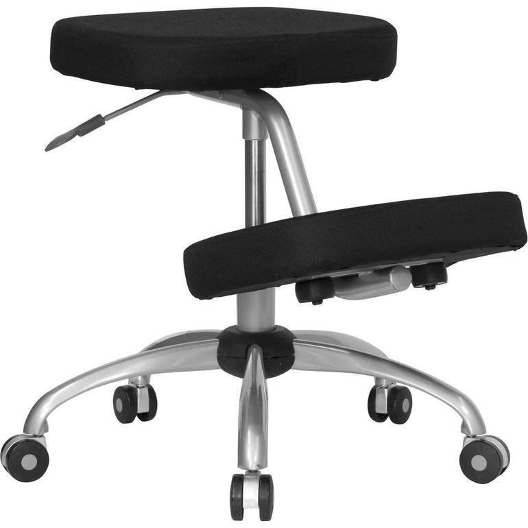 Sit Healthier Ergonomic Kneeling Chair Silver Powder Coated Frame - Sit Healthier