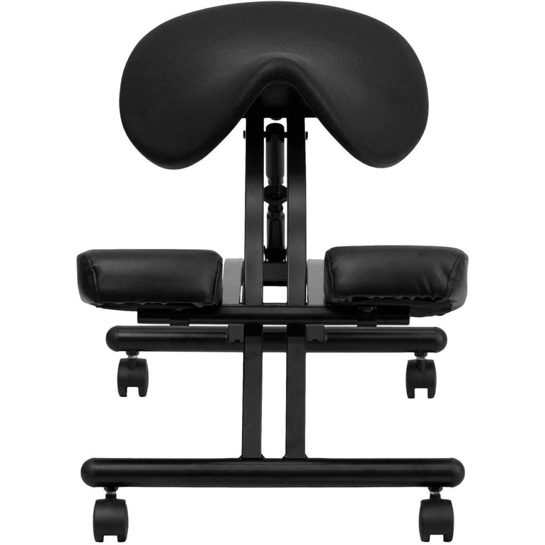 Sit Healthier Ergonomic Kneeling Chair with Black Saddle Seat - Sit Healthier
