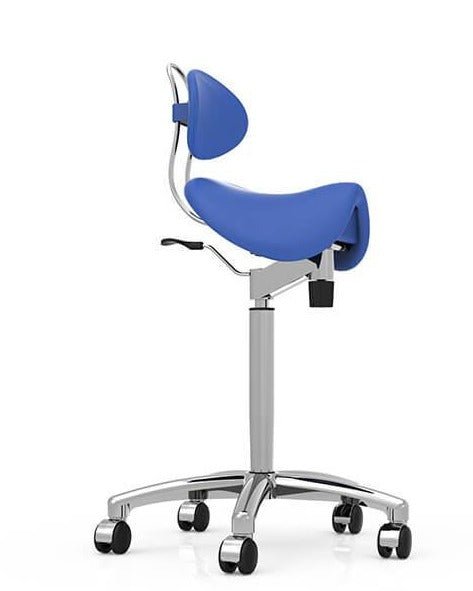 Sit-Stand Saddle Chair with Back Rest for Better Posture - Sit Healthier