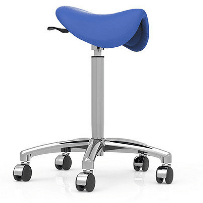 Sit-Stand Saddle Chair with Back Rest for Better Posture - Sit Healthier