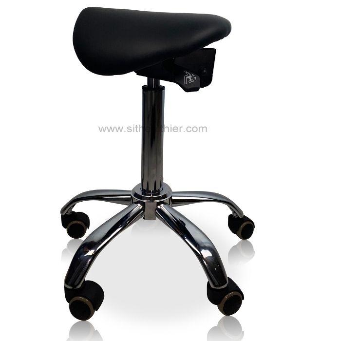 Small Ergonomic Saddle Seat Stool for Petite Women - Sit Healthier