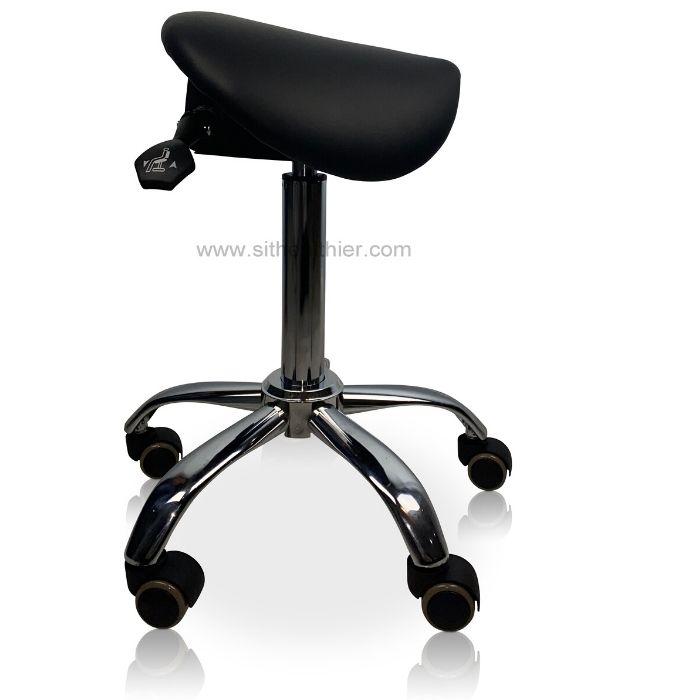 Small Ergonomic Saddle Seat Stool for Petite Women - Sit Healthier