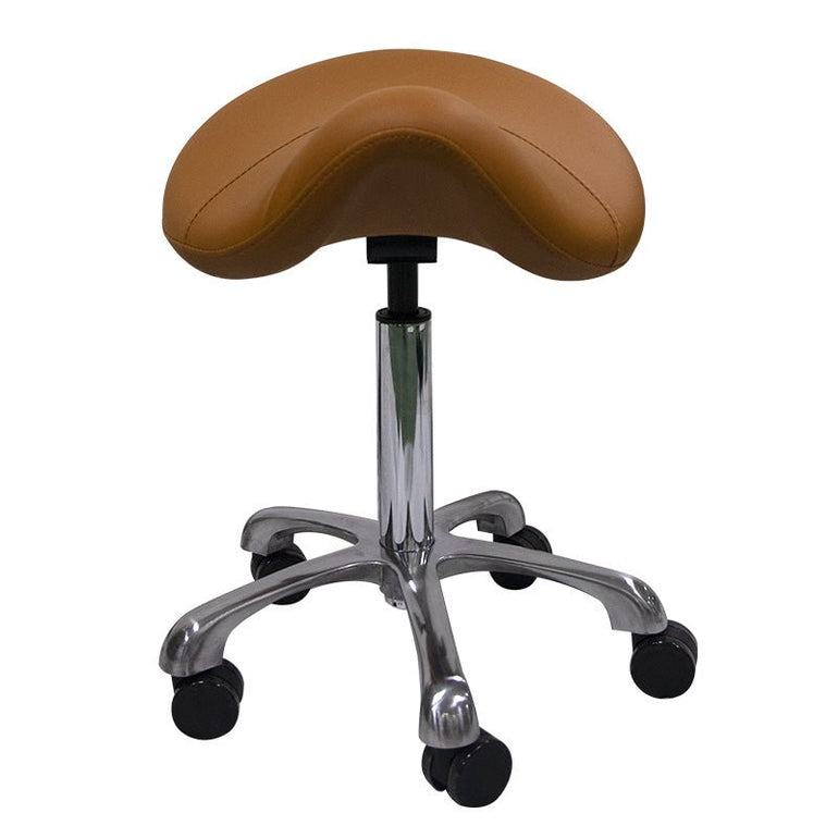 Small Hydraulic Saddle Shape Rolling Stool with Tilt-able Seat – Purple - Sit Healthier