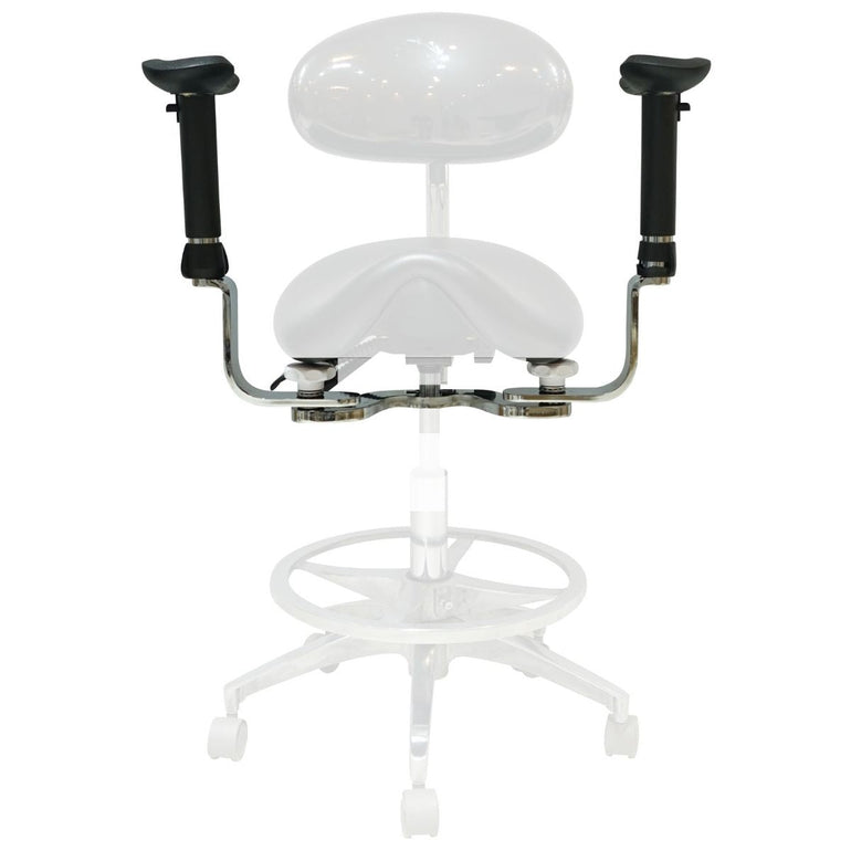 Swing-out Armrests/Elbow Supports for Both Hands (Curved) - Sit Healthier
