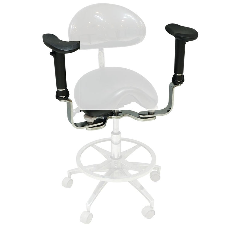 Swing-out Armrests/Elbow Supports for Both Hands (Curved) - Sit Healthier