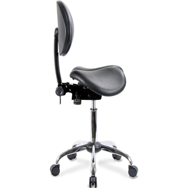 USA Patented Multi Adjustable Saddle Stool with Backrest by Kanewell - Sit Healthier