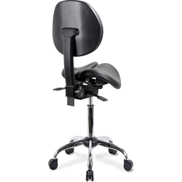 USA Patented Multi Adjustable Saddle Stool with Backrest by Kanewell - Sit Healthier