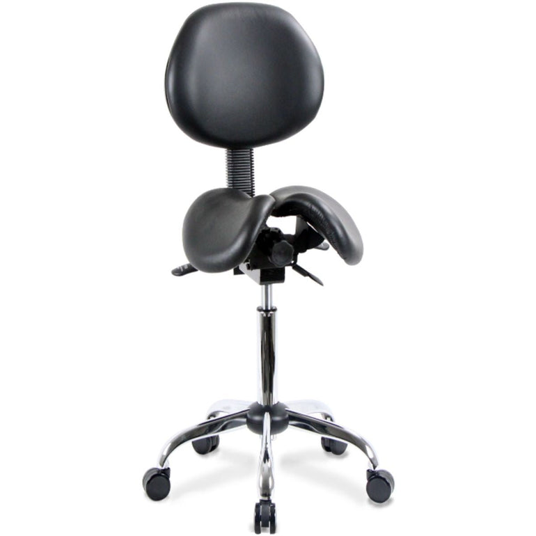 USA Patented Multi Adjustable Saddle Stool with Backrest by Kanewell - Sit Healthier