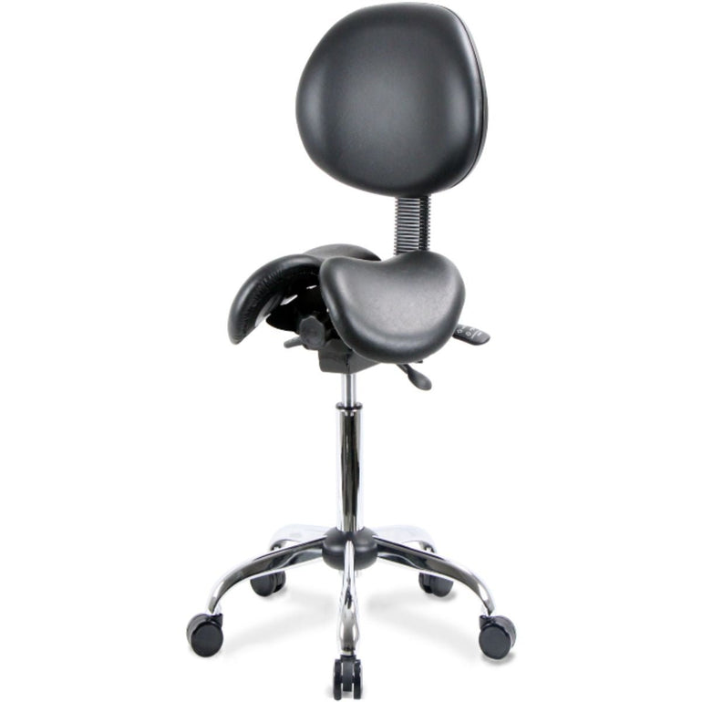 USA Patented Multi Adjustable Saddle Stool with Backrest by Kanewell - Sit Healthier