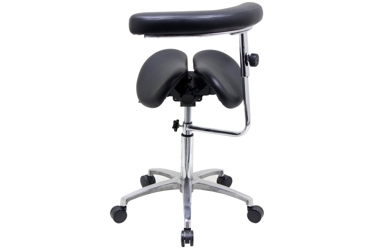 USA Patented Twin Tiltable Saddle Stool with 360 Degree Arm Support - Sit Healthier