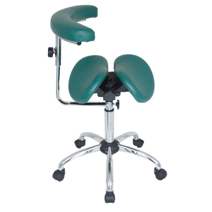 USA Patented Twin Tiltable Saddle Stool with 360 Degree Arm Support - Sit Healthier