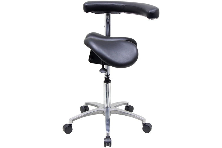 USA Patented Twin Tiltable Saddle Stool with 360 Degree Arm Support - Sit Healthier