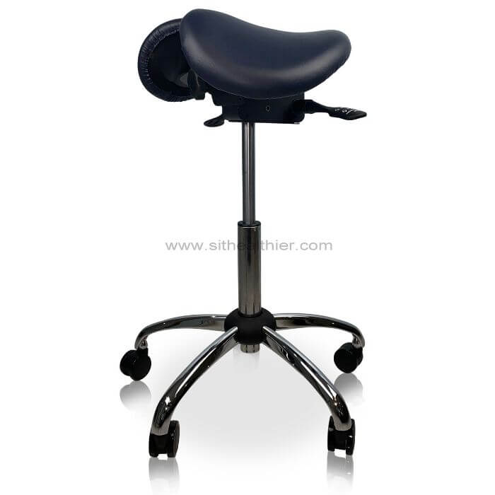 USA Patented Twin Tiltable Saddle Stool with Adjustable Seat Width and Center Gap - Sit Healthier
