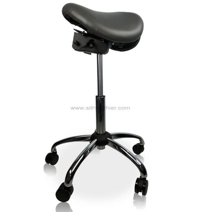 USA Patented Twin Tiltable Saddle Stool with Adjustable Seat Width and Center Gap - Sit Healthier
