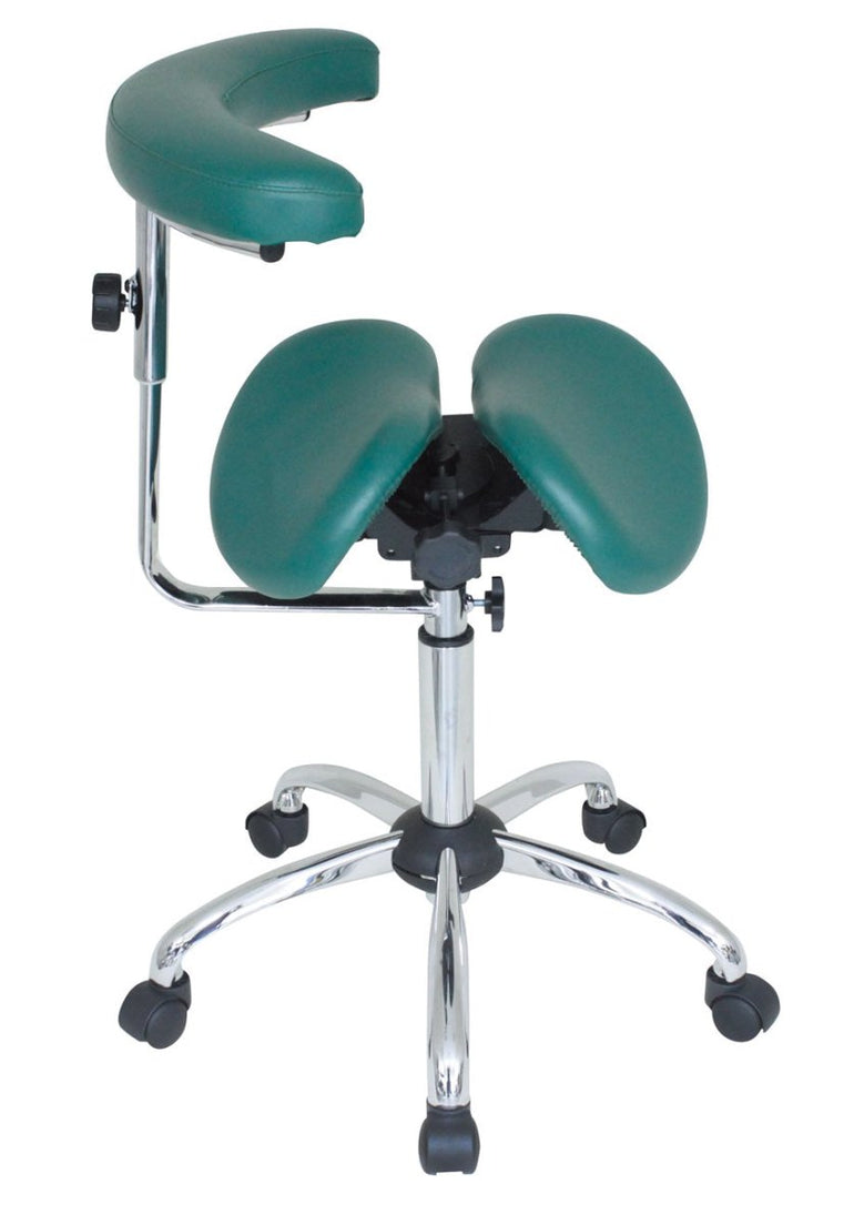 USA Patented Twin Tiltable Saddle Stool with Adjustable Seat Width and Center Gap - Sit Healthier