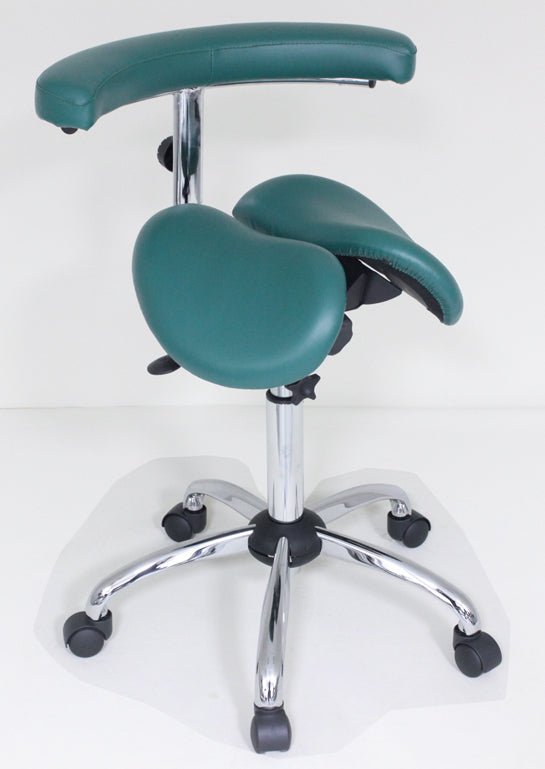 USA Patented Twin Tiltable Saddle Stool with Adjustable Seat Width and Center Gap - Sit Healthier