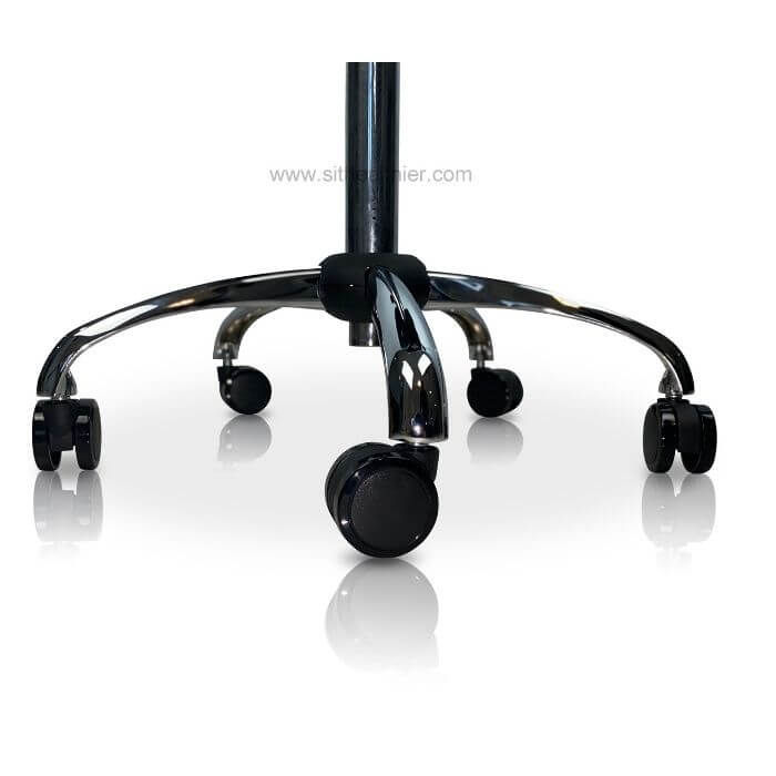 USA Patented Twin Tiltable Saddle Stool with Adjustable Seat Width and Center Gap [GENUINE LEATHER] - Sit Healthier