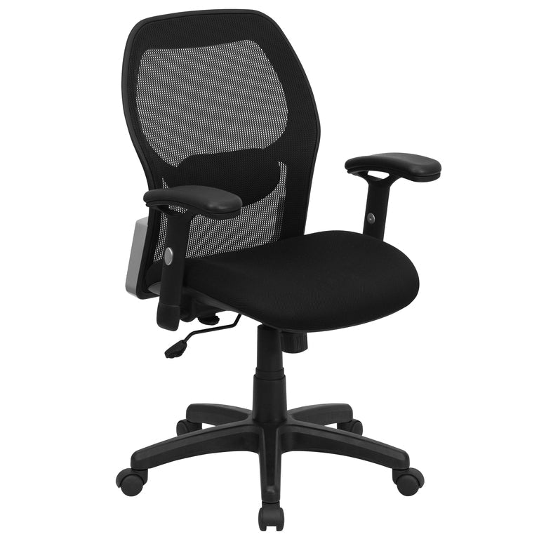 Ventilated Mesh Back Height & Tension Adjustable Lumbar Support - Sit Healthier