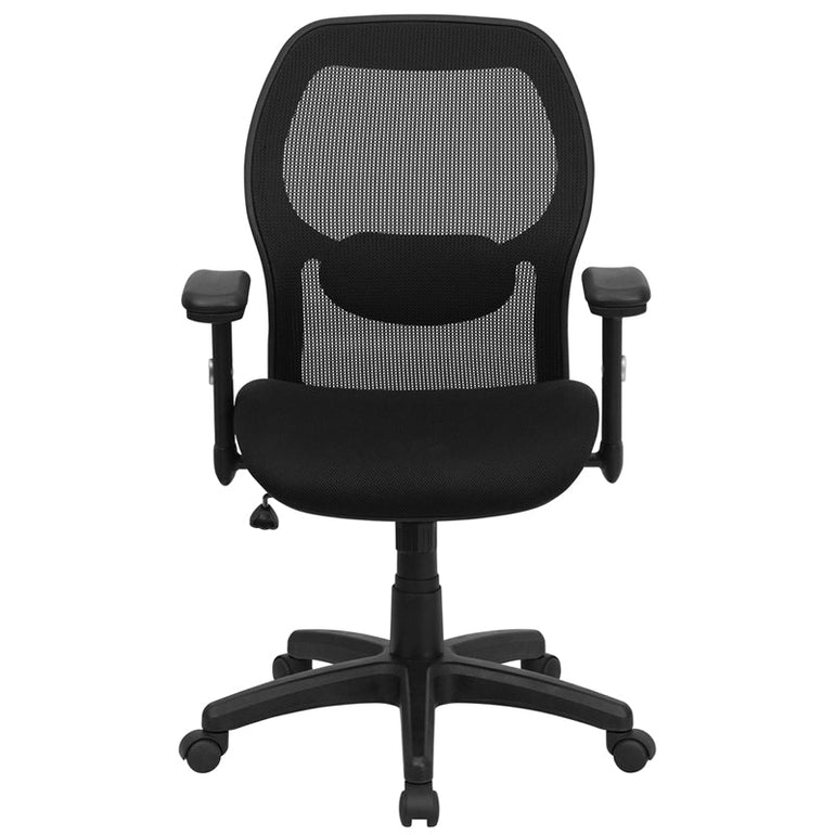 Ventilated Mesh Back Height & Tension Adjustable Lumbar Support - Sit Healthier